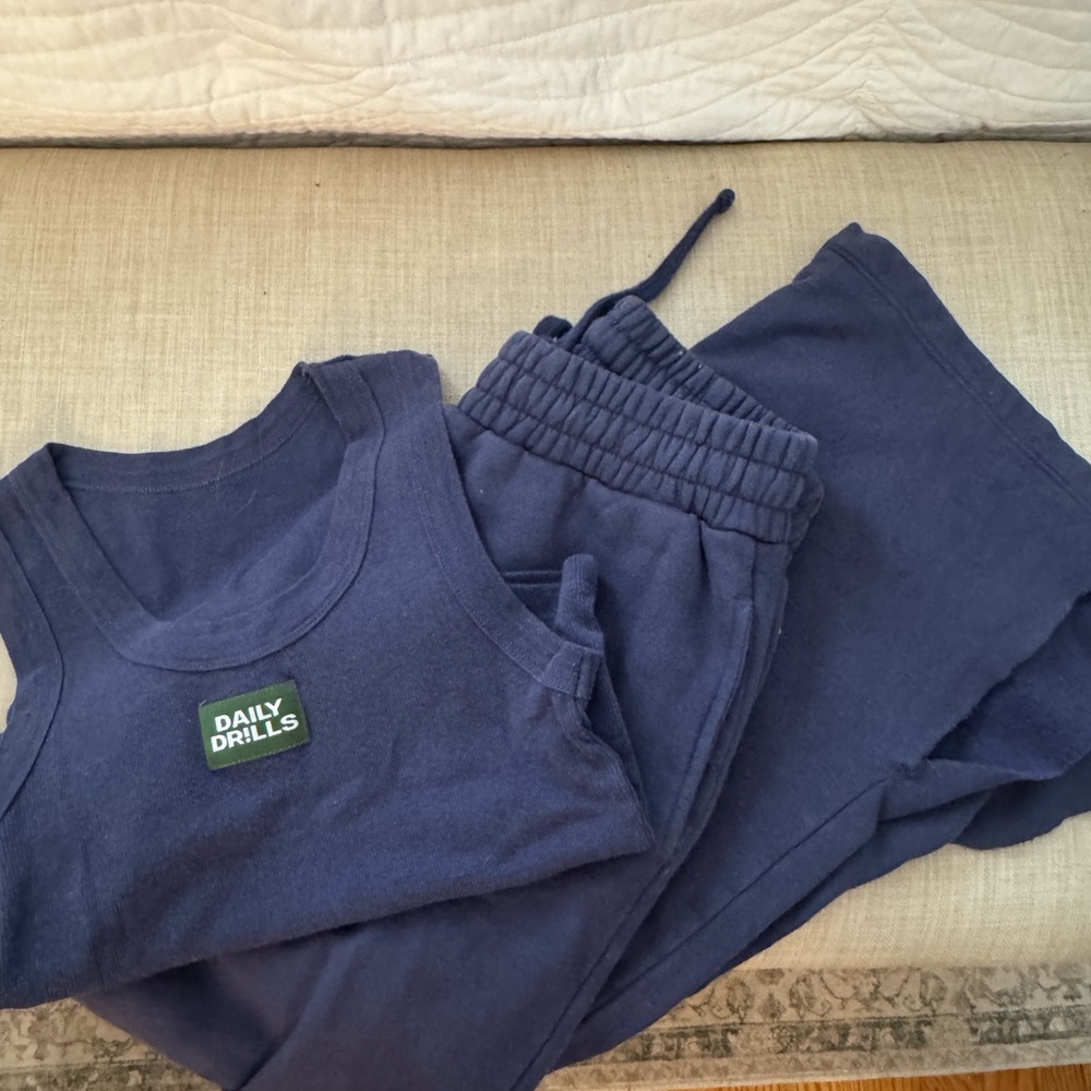Daily Drills Deep Navy Tank & Jogger Lounge Set